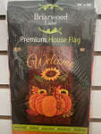 Pumpkin Fall Welcome House Flag