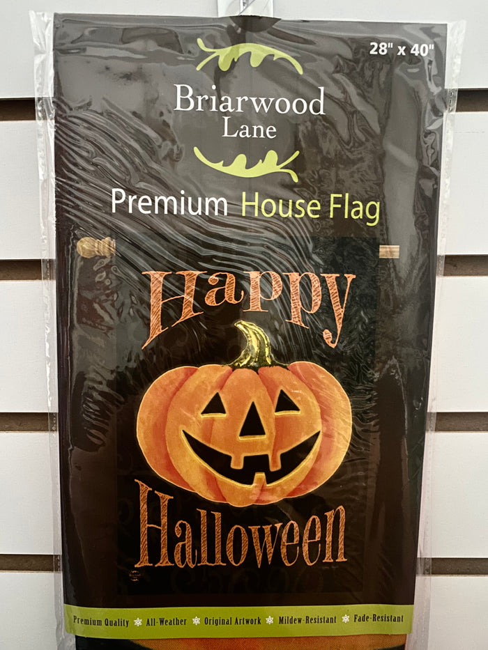 Glowing Pumpkin House Flag