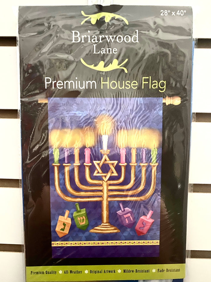 Happy Hanukkah House Flag