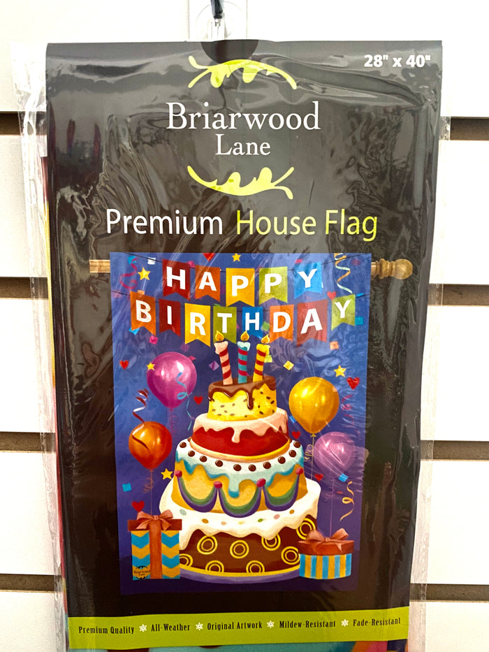 Happy Birthday House Flag