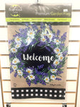 Welcome Wreath Garden Flag