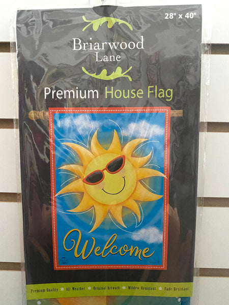 Welcome Summer Sun House Flag