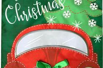 Christmas Truck Appliqué House Flag