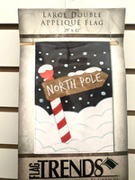 North Pole Appliqué House Flag