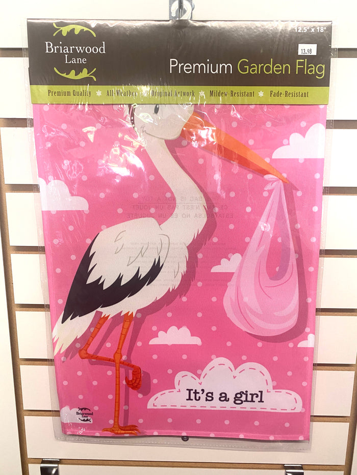 It’s A Girl Garden Flag