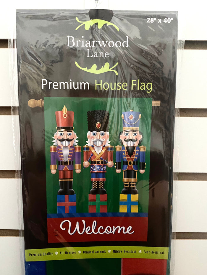 Welcome Nutcrackers House Flag