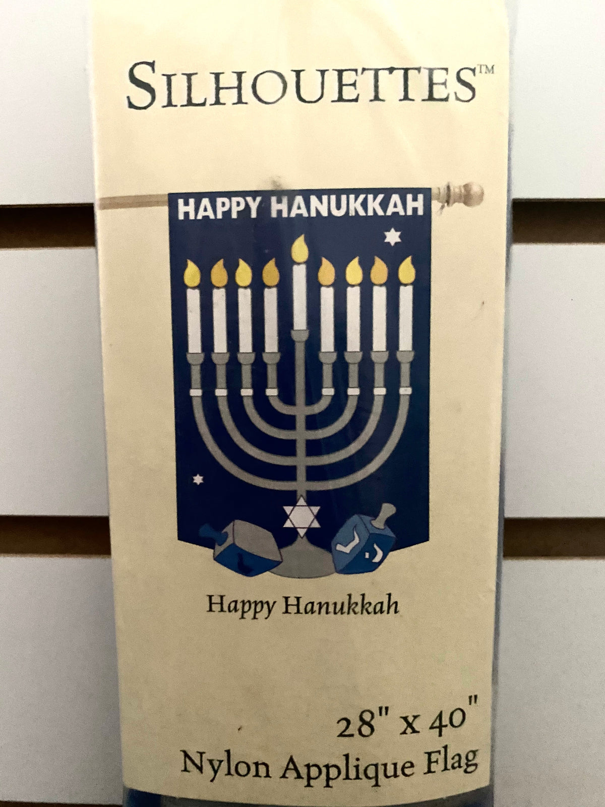 Hanukkah Appliqué House Flag