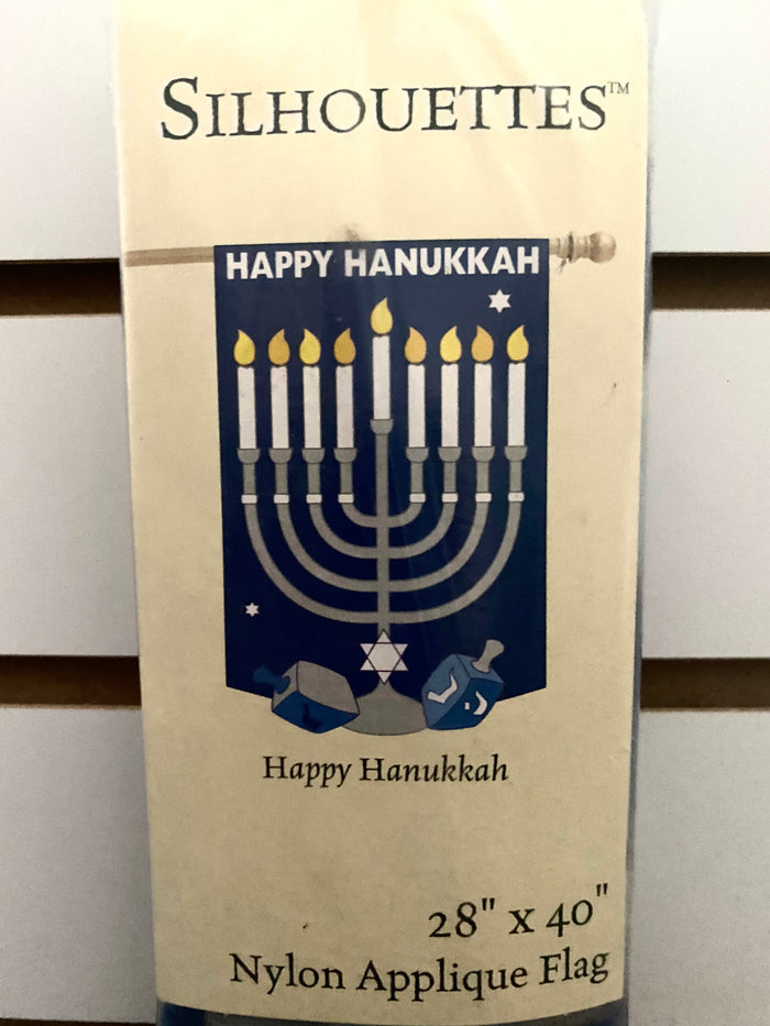Hanukkah Appliqué House Flag