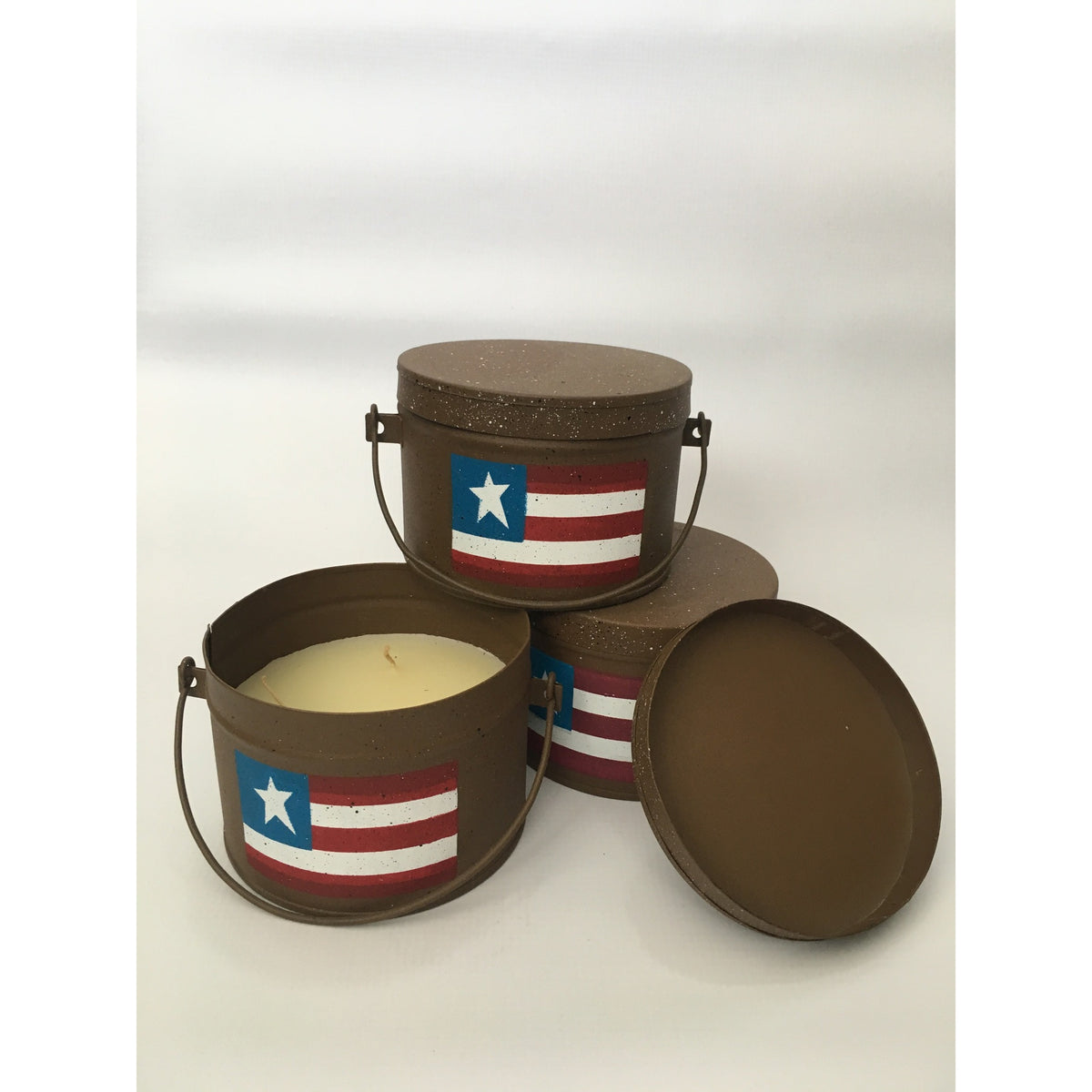 Patriotic Bucket Candle