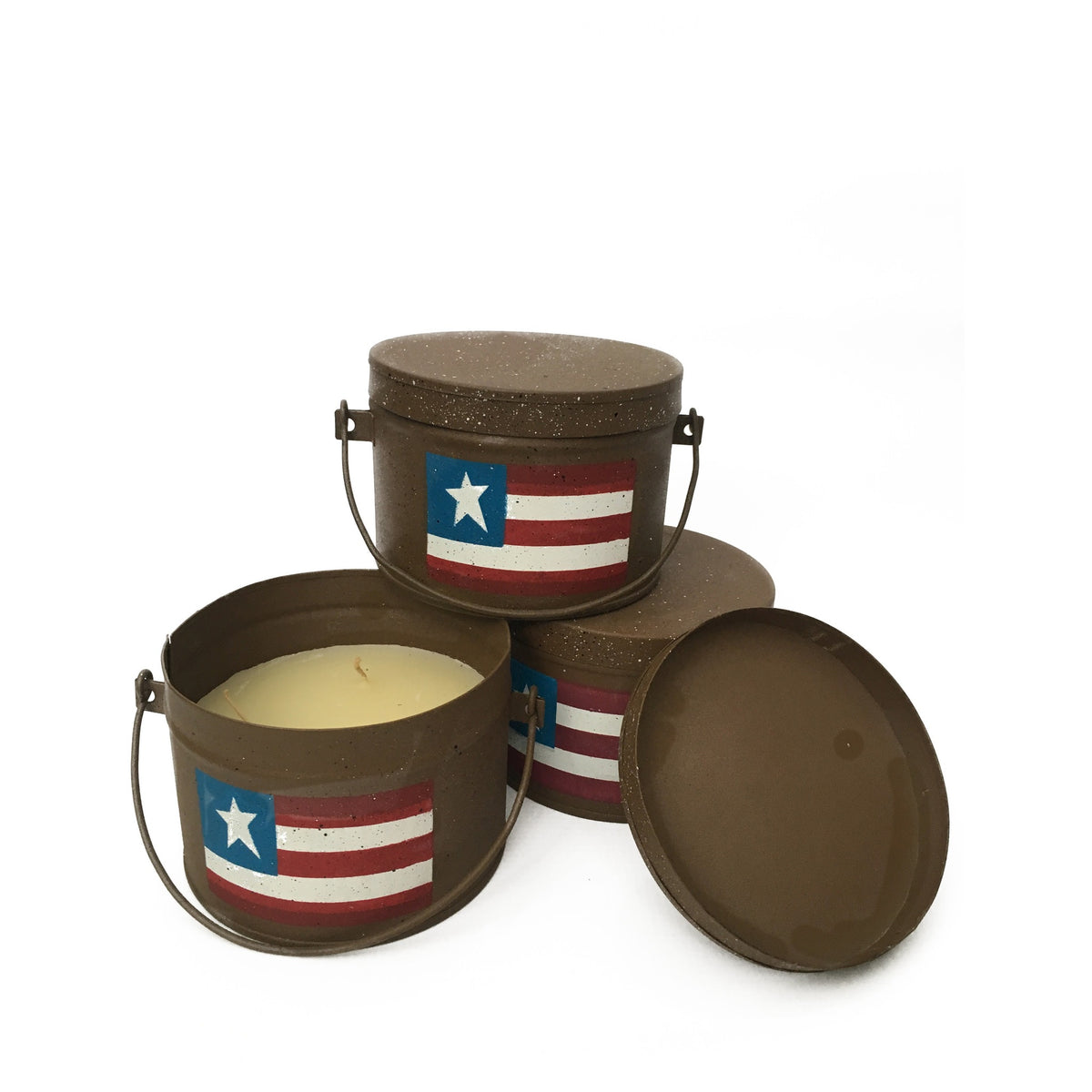 Patriotic Bucket Candle
