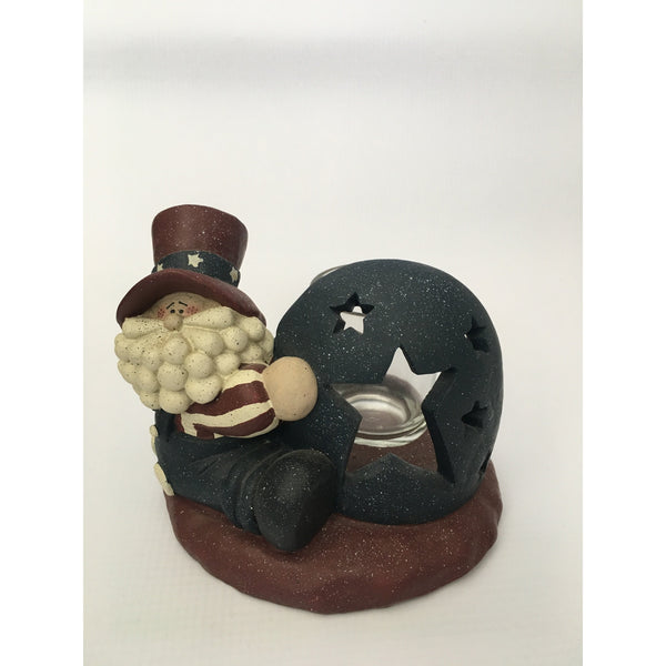 USA Santa Tea Light Holder