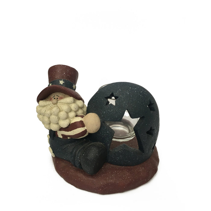 USA Santa Tea Light Holder