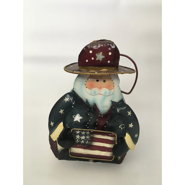 Tin Santa Tea Light Holder