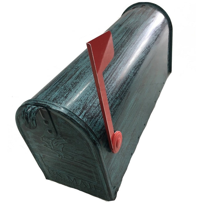 Mailbox Can Blue Patina