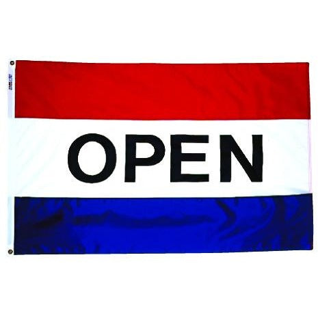 Horizontal OPEN Real Estate Attention Flag