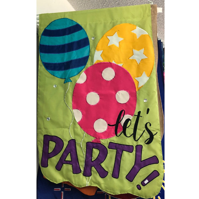 Let's Party Appliqué Flag