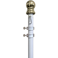 Mounted Two-Piece Rotating Flagpole 6'