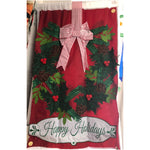 Christmas Wreath House Flag