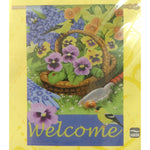 Floral Welcome House Flag