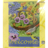 Floral Welcome House Flag