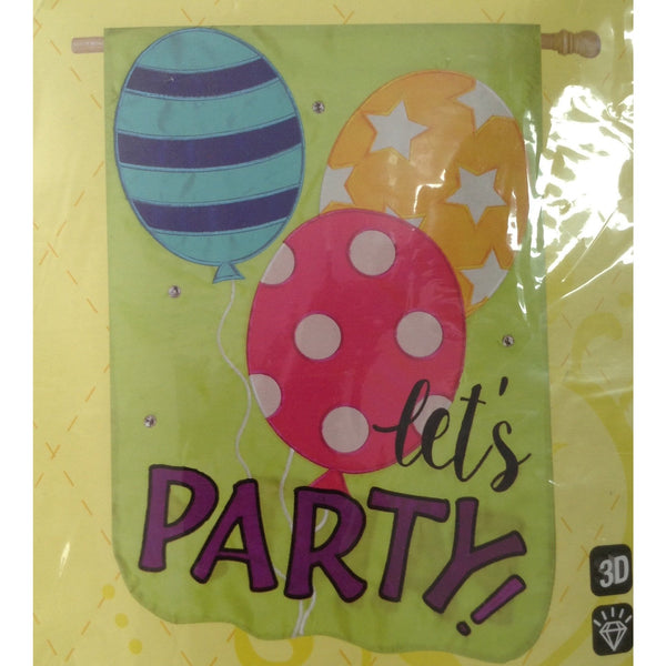 Let's Party Appliqué Flag